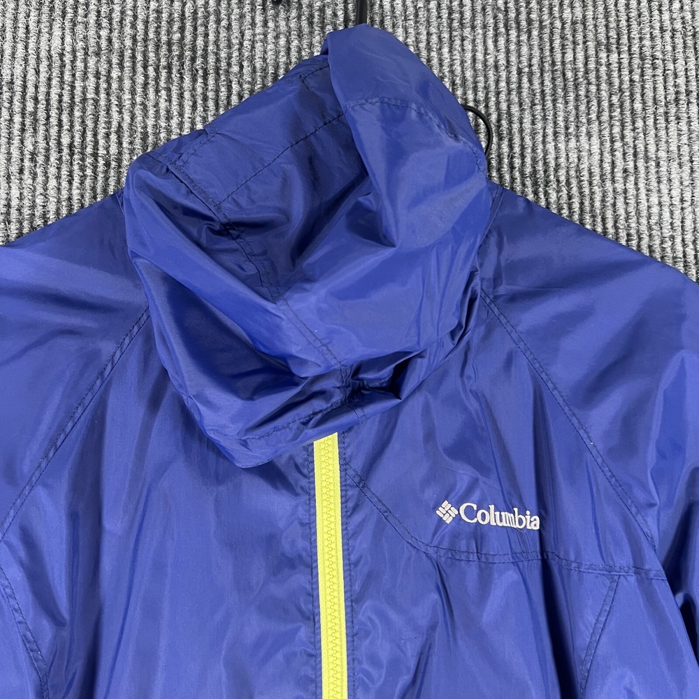 Columbia Jacket Womens Size Small Blue Long Sleeve Full Zip Lightweight Hooded